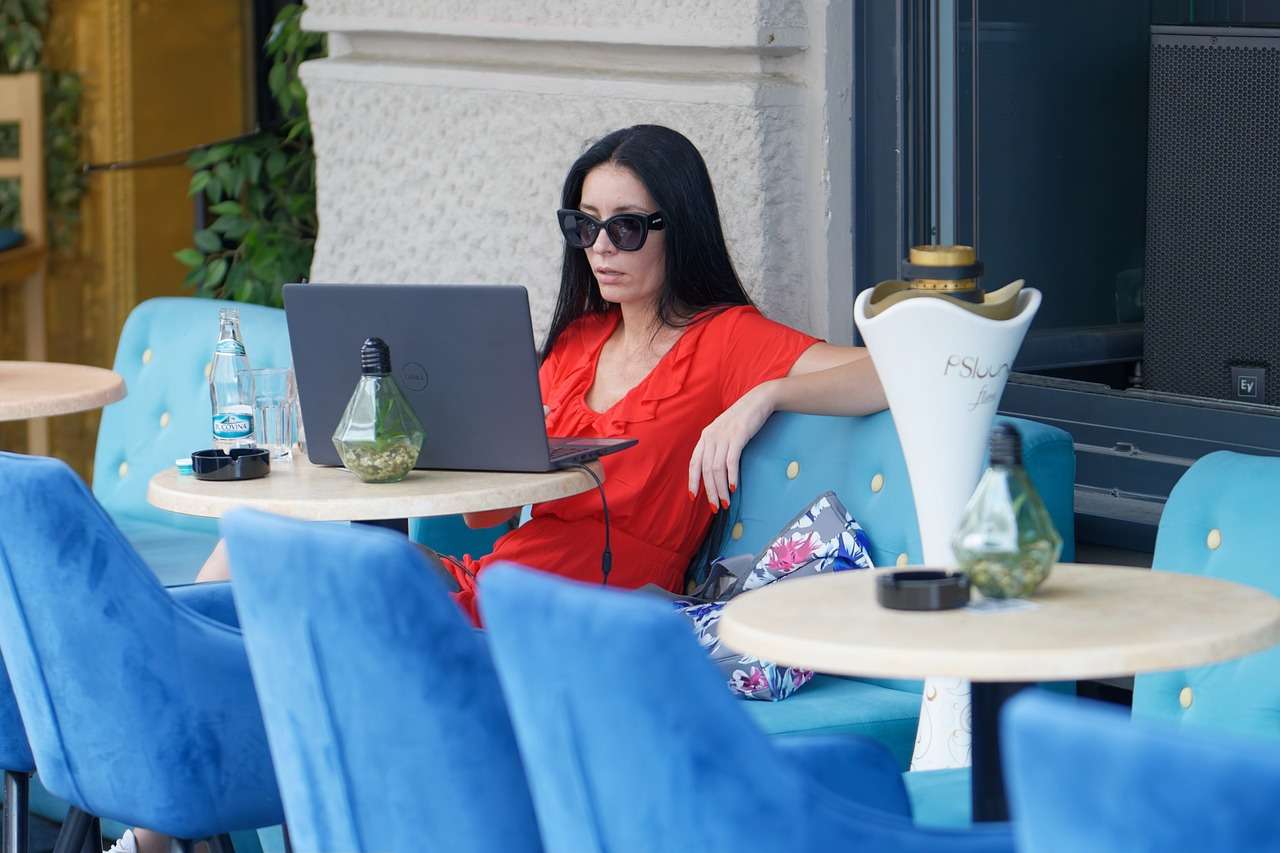 woman, work from anywhere, cafe-7401593.jpg